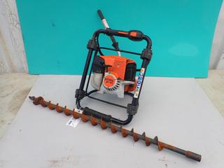 STIHL BT131 Earth Auger c/w 36cc Gas Engine And (1) 2in Auger Bit. SN 517734811 **Located In Edmonton**