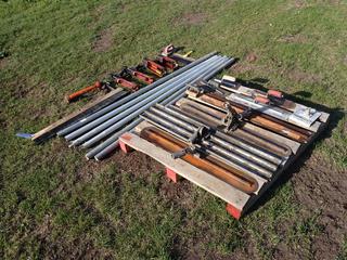 Qty Of (4) Concrete Floats c/w Trowels, Handles, Brush And (4) Hilti Dispenser Guns **Located In Edmonton**