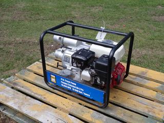 Powerfist 3in Trash Pump c/w Honda GX200 Gas Engine **Located In Edmonton**