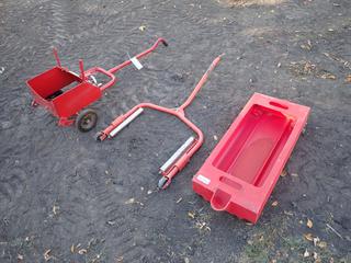 Westward HD Brake Drum Dolly c/w Strongarm Truck Wheel Dolly And 55L Cap. Drain Tub **Located In Edmonton**
