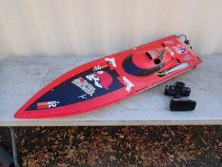 50in Remote Control Boat c/w Controller And Zenoah G260PUM Gas Motor **Located In Edmonton**