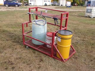 63in X 27in X 52in Portable Pressure Washer Stand c/w Soap And Nutech Cherry Wax  **Located In Edmonton** PL#2612