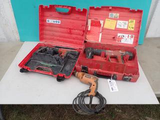 (1) Hilti DXA41 And (1) Hilti DX351 Automatic Powder Actuated Tools c/w Ridgid R7000 120V 3/8in Drill **Located In Edmonton**