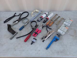 Qty Of Filter Wrenches, Chainsaw Files And Chains  **Located In Edmonton**