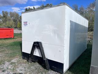 Portable Storage Unit C/w Hook lift Skid Mount, Double Swing Out Door, Dimensions Are 78in Wide x 169in Long x 88in Tall. *Note Ceiling Not Insulated, Located @ 415 High Country Drive NW, High River, AB For More Information Call Tony 780-935-2619*