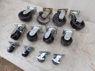Qty Of Unused 840lb, 500lb And 100lb Cap. Casters **Located In Edmonton**