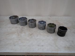 Qty Of 3 1/4in, 3 3/4in, 4in, 4 3/8in And 4 7/8in Sockets  **Located In Edmonton**