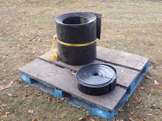 Qty Of 20in X 3/8in And 4in X 3/8in Rubber Conveyor Belt **Located In Edmonton**