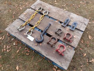 Qty Of Shackles, V-Blocks And Tow Hook **Located In Edmonton**
