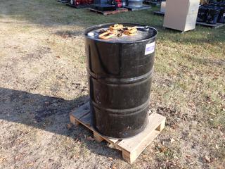Delco ELC 45-Gal Drum Of Pre Mixed 50/50 Antifreeze/Coolant c/w 1/2-Ton Drum Lifter **Located In Edmonton**