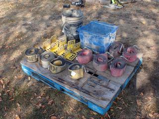 Qty Of 4in Winch Straps c/w Strap Guards, Winch Bar And Strap Roller **Located In Edmonton**