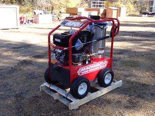 Unused 2025 Magnum GS18 4000 Gold Series 4000PSI Hot Water Pressure Washer w/ 15hp Gas Motor, 12V, Hose And Wand. SN 253176 **Located In Edmonton** PL#2499 