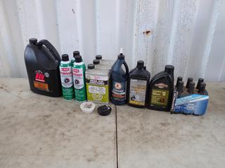 Qty Of Unused Brakleen Brake Parts Cleaner, Diesel Fuel Conditioner, Gas Line Antifreeze, Brake Fluid, TDH, Gear Lubricant And Compressor Oil   **Located In Edmonton**