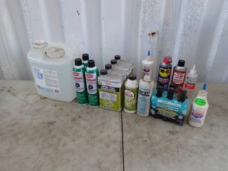 Qty Unused Brakleen Brake Parts Cleaner, DEF Fluid, Diesel Fuel Conditioner, Gas Line Antifreeze, Power Steering Stop Leak And ED-40 **Located In Edmonton**