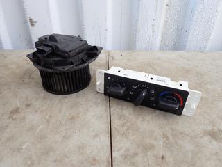 Unused Brose A27289-140 Heater Fan Motor Assembly c/w Unused Behr A22-64357-005 Heater Controller **Located In Edmonton**