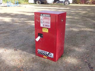 Justrite 23in X 18in X 44in 76L Cap. Flammable Liquid Storage Cabinet **Located In Edmonton**