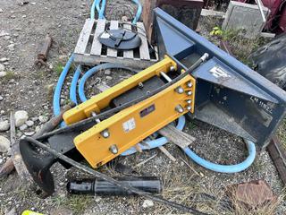 2024 Handy Attachments SHB680 Hydraulic Hammer C/w Q/C Skid Steer Coupler, Hoses, Tool Kit, Pointed Maul, Nitrogen Recharge Cylinder, SN SHB202401150 **This Item Is Located In Hinton AB, For More Info Contact Tony @780-935-2619**