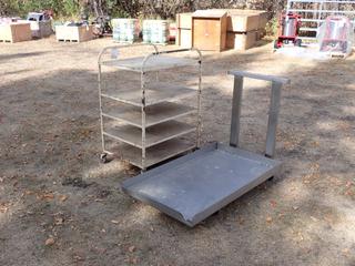 30in X 20in X 40in 5-Tier Cart c/w 28in X 49in Cart **Located In Edmonton**