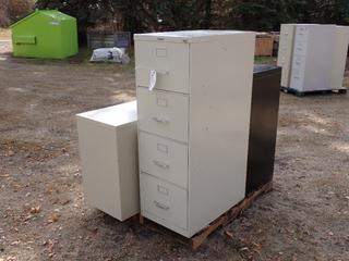 28in X 18in X 51in 4-Drawer Filing Cabinet c/w 36in X 18in X 40in 3-Drawer Filing Cabinet And 36in X 18in X 28in 2-Drawer Filing Cabinet **Located In Edmonton**