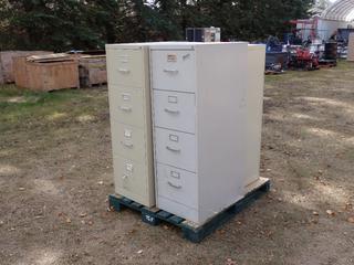 Qty Of (3) 26in X 18in X 54in 4-Drawer Filing Cabinet **Located In Edmonton**
