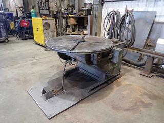 Aronson SHD25A 460V 3-Phase Welding Positioner c/w 4ft Table, Foot Pedal, Remote Control, Rotates, Tilts And Turn. SN 801524