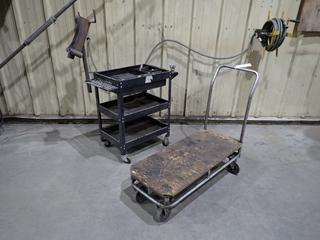 39in X 17in X 3ft Platform Cart c/w 2ft X 16in X 31in Miller Welding Cart