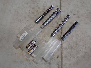 (2) Sowa M42 7/8 X 3/4 X 5in Square End Mills c/w (1) 1 1/2in 5FLTHS Taper Shank And (1) 4 1/2in Taper Shank