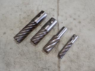 Qty Of (4) Assorted Size End Mill Bits