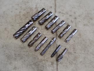 Qty Of (12) Assorted Size End Milling Bits