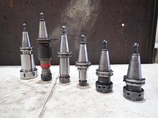 Qty Of (6) Assorted Collet Chuck CAT40 Tool Holders