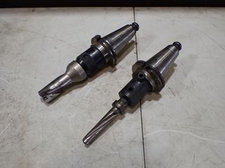 (2) Kennametal CAT50 Tool Holders c/w 5/8in And 1 1/2in Indexable Drills