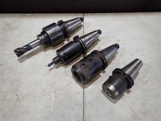 Qty Of (2) Sandvik, (1) Kennametal And (1) Parlec CAT50 Tool Holders