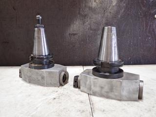 (2) Kennametal CAT50 Boring Ring Base Tool Holders w/ TSD Boring Heads