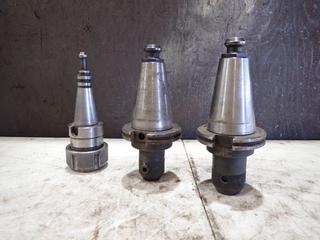 (2) CAT50 And (1) CAT40 Collet Chuck Tool Holders