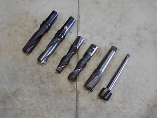 (2) 34mm And (2) 1.25 Taper Shank Drill Bits c/w (2) 1 1/2in Chucking Reamers