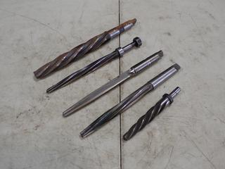 Qty Of 1 9/16in, 13/16in, 7/8in And 3/4in Spiral Flute Taper Shank Reamers