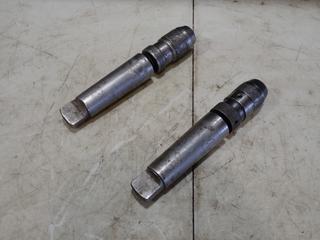 (1) 1/32in - 1/2in And (1) 1/8in - 5/8in Drill Chuck Arbors w/ Keyless Drill Chuck