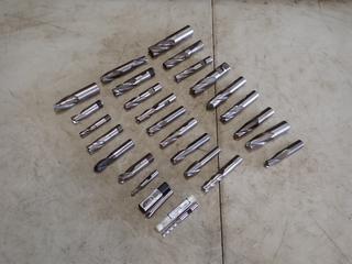 Qty Of Assorted 1/4in - 1 1/4in End Mill Cutter Bits, Reamers, Roughing End Mill Bits And Broach Cutter Bits