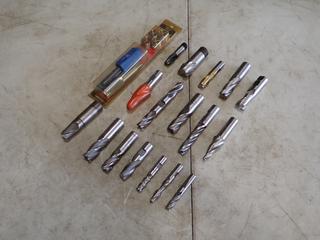Qty Of Assorted 1/2in - 15/16in End Mill Milling Bits, Reamers, Broach Cutter Bits And Perma Coil 3/4in - 16 Thread Repair