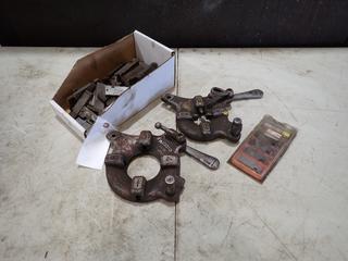 Qty Of Assorted Ridgid 500B Bolt Dies, Ridgid NPT Universal Bolt Dies And (1) Ridgid 1/4in - 1in And (1) Ridgid 1 1/8in - 2in Bolt Die Heads