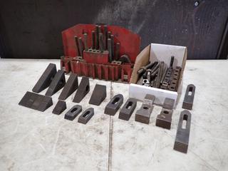 Qty Of Assorted Drill Clamping Bits And Stepping Blocks w/ Bolts