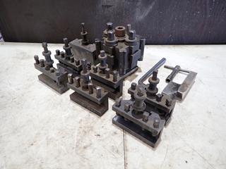 (1) Tool Post c/w (7) Quick Change Tool Post Standard Holders