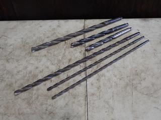 (2) 1/2in, (1) 3/4in And (3) 1in High Speed Taper Shank Drill Bits