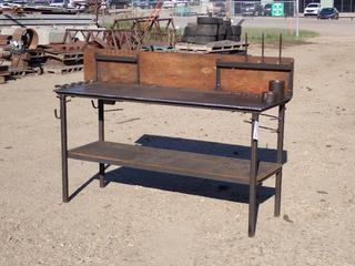 68in X 24in X 36in  Steel Shop Table