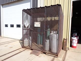 8ft X 51in X 102in Steel Storage Cage *Note: Bottles Not Included*