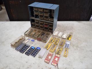 Qty Of Tool Cutting Inserts c/w 12in X 6in X 11in Case