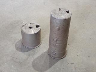 (1) 15in(H) X 5 1/2in(OD) X 1 1/4in Keyway 1in And (1) 6 1/4in(H) X 6 3/8in(OD) X 1 1/4in Keyway 1in Double Keyway Broach Bushings