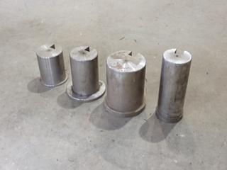(1) 9 1/2(H) X 3 1/2in(OD) X 1in Keyway, (1) 7 1/4in(H) X 5 1/4in(OD) X 1in Keyway, (1) 6 1/2in(H) X 4in(OD) X 1in Keyway And (1) 5in(H) X 4in (OD) X 1in Keyway Broach Bushings