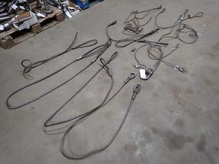 Qty Of 1/2in And 3/8in Wire Rope Slings *Note: Lengths Unknown*
