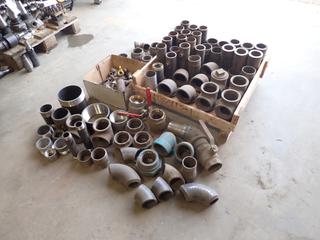Qty Of Assorted 1 1/2in - 6in Pipe Nipples, Joiners, 1in And 2in Ball Valves, 90's, Tee's, Couplers And Plugs